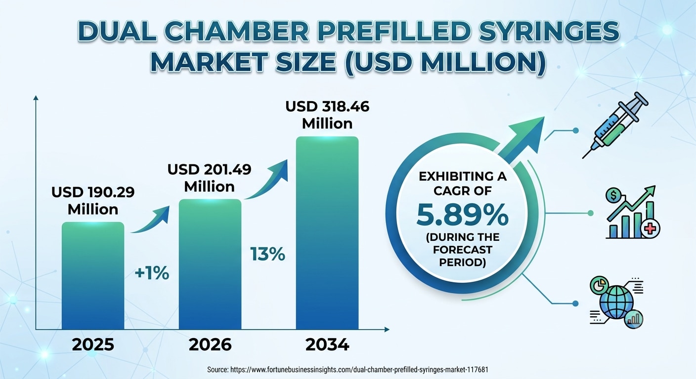 Dual Chamber Prefilled Syringes Market Demand Drivers and Industry Forecast 2026–2034

The global Du...