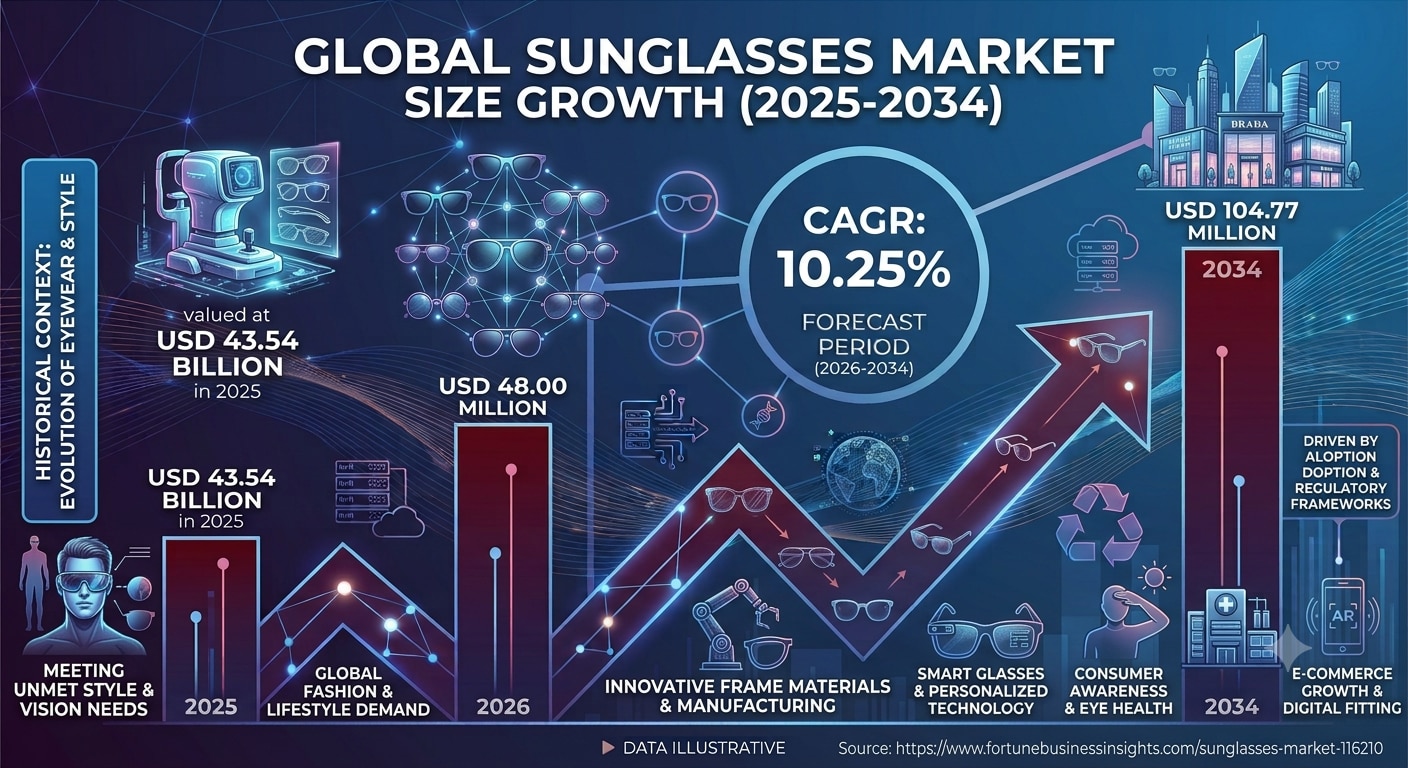Sunglasses Market: Industry Landscape, Growth Drivers and Forecast 2026–2034

sunglasses increasingl...