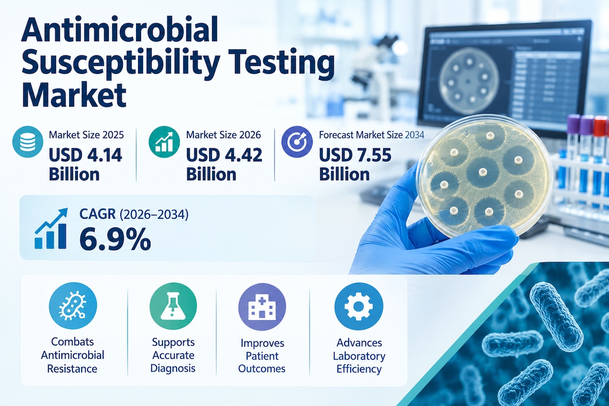 Global Antimicrobial Susceptibility Testing Market Size and Growth Forecast 2026–2034
According to F...