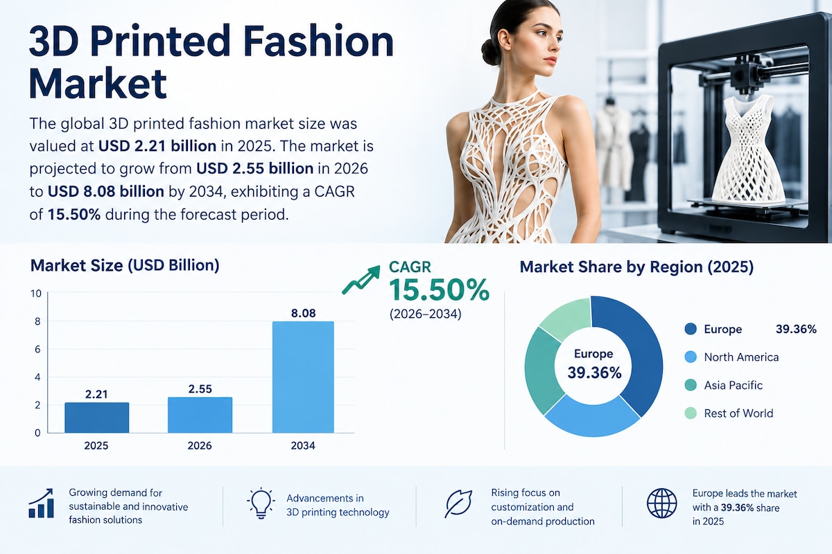 3D Printed Fashion Industry Market Size and Emerging Trends, 2026–2034
The 3D Printed Fashion Market...