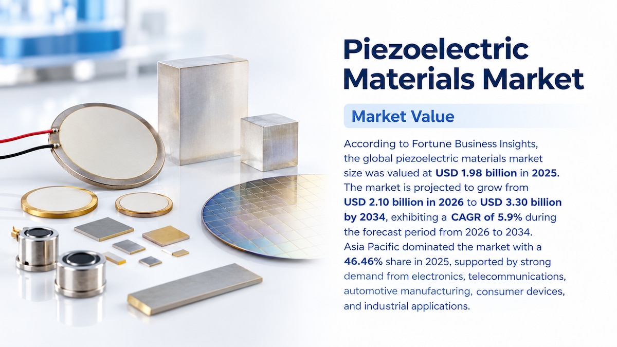 Piezoelectric Materials Market Size, Share, Trends, Growth, and Forecast 2026–2034

According to For...