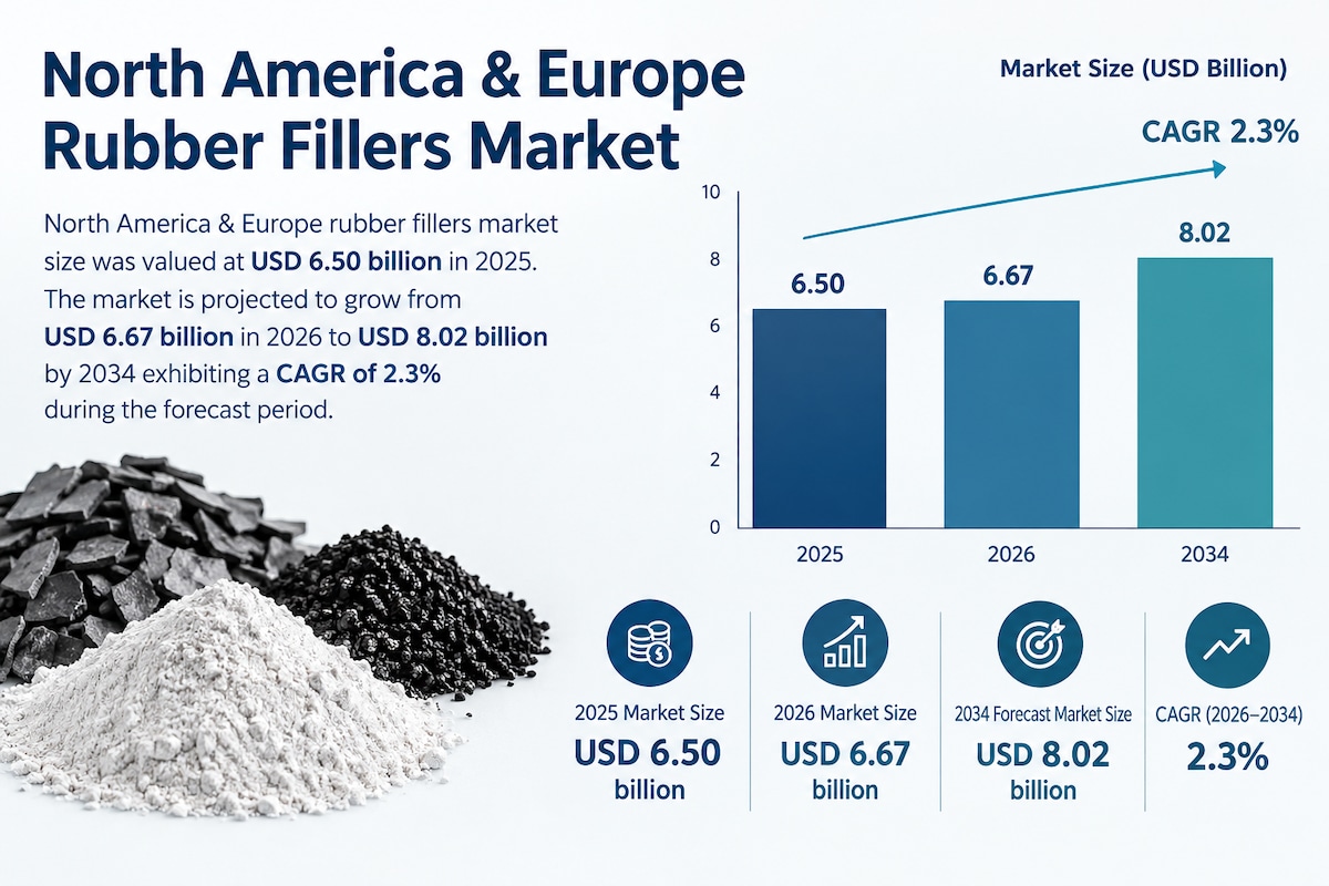 North America and Europe Rubber Fillers Market Share and Industry Outlook 2026–2034
 Increasing dema...