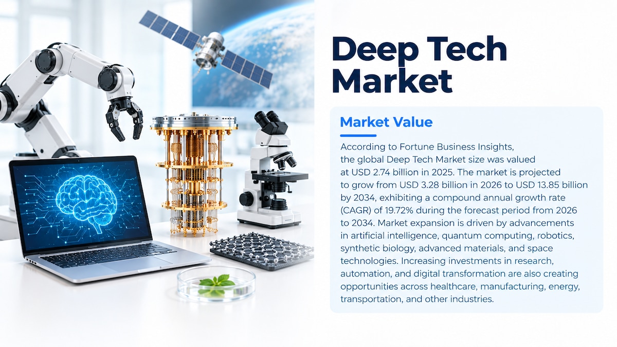Deep Tech Market Size, Share, Trends, and Forecast, 2026-2034

According to Fortune Business Insight...