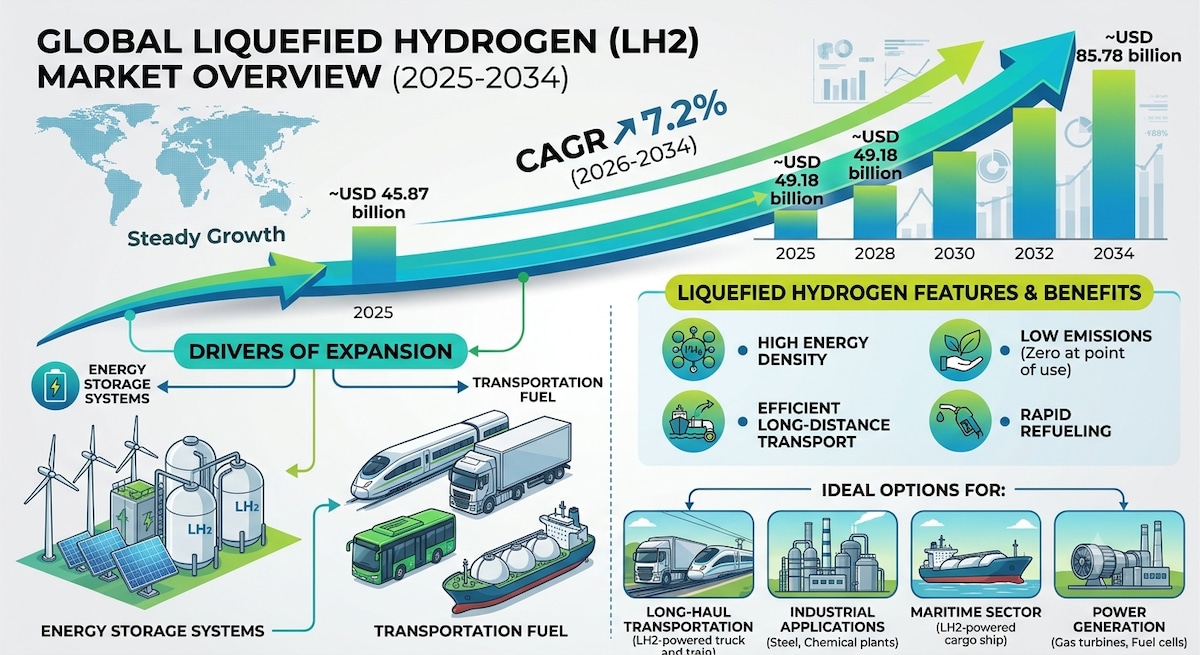 Liquefied Hydrogen Market to Witness Steady Growth Through 2034

According to Fortune Business Insig...