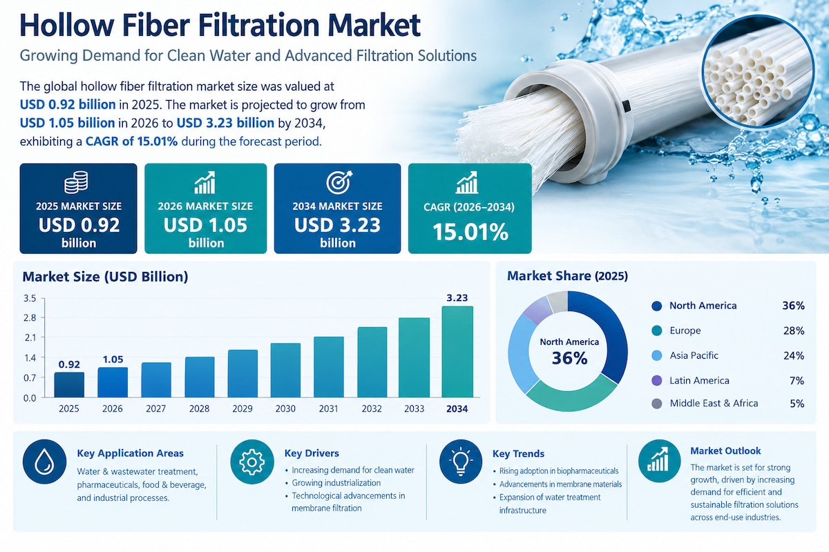 Hollow Fiber Filtration Market Competitive Analysis and Global Growth Forecast 2026–2034
North Ameri...