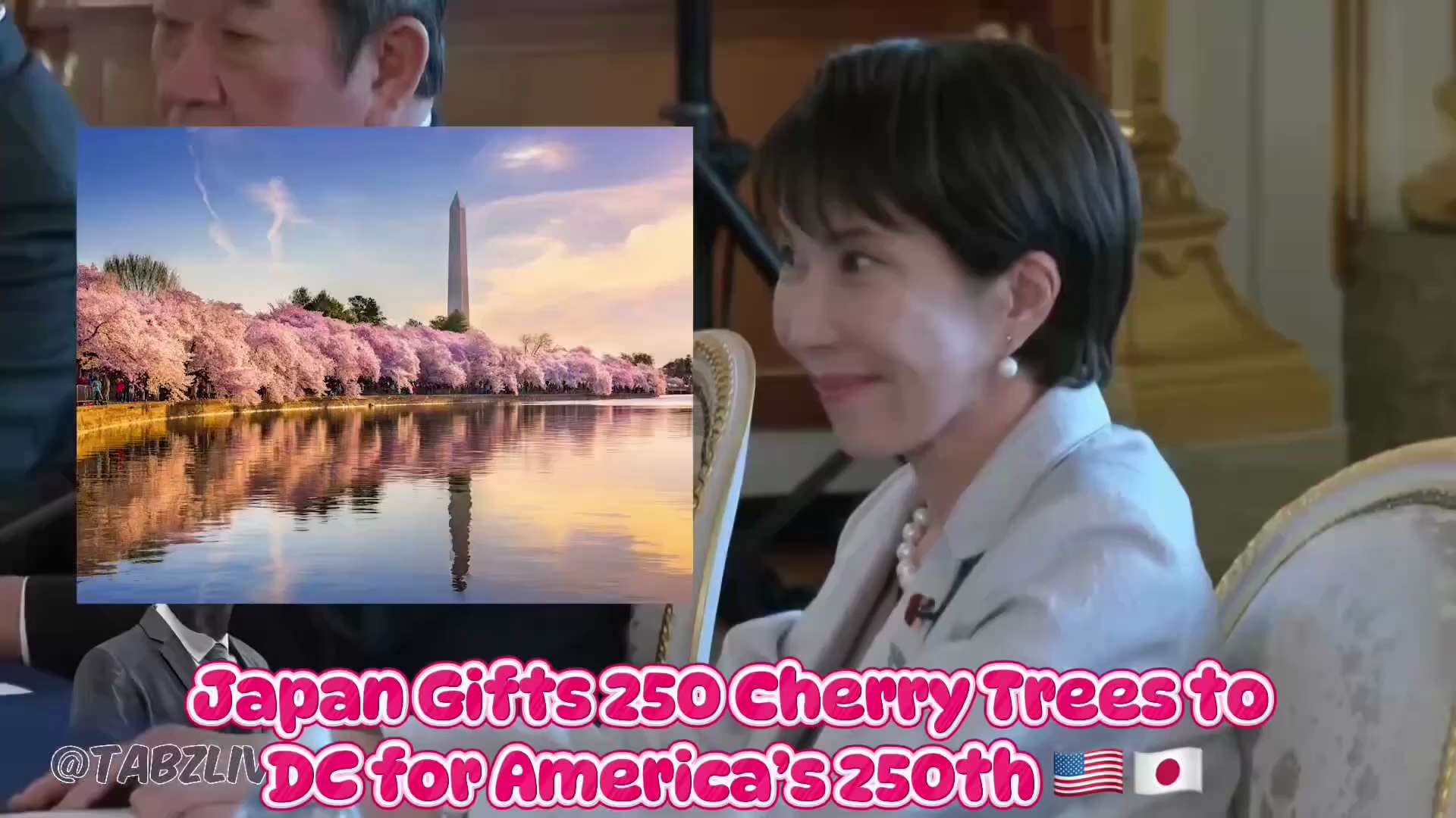 🚨 Japan’s PM Takaichi Gifts Trump & America 250 Cherry Trees for 250th Birthday — Fireworks Coming!...