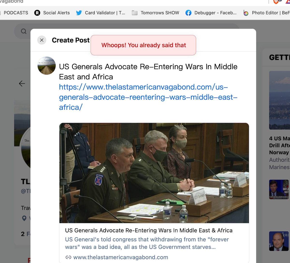 Hey @JasonMillerinDC my account has not been able to post content for over a week. I get an "Error" ...
