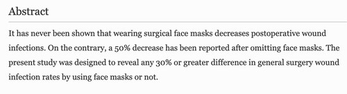 Interessante Studie: Ob Chirurgen bei der OP eine Gesichtsmasken tragen oder nicht, hat keine Wirkun...