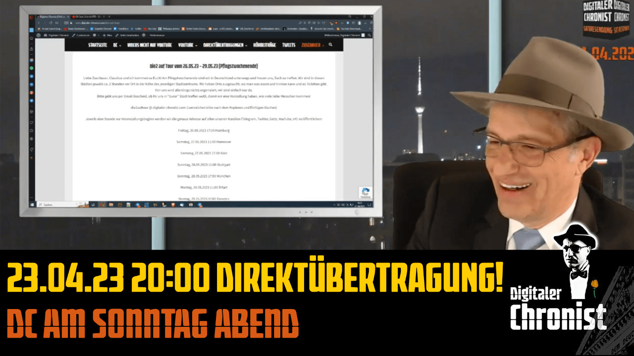 Aufzeichnung vom 23.04.23 Direktübertragung! DC am Sonntag Abend