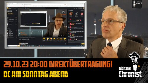 Aufzeichnung vom 29.10.23 Direktübertragung! DC am Sonntag Abend