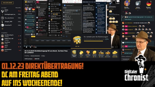 Aufzeichnung vom 01.12.23 Direktübertragung! DC am Freitag Abend - Auf ins Wochenende!