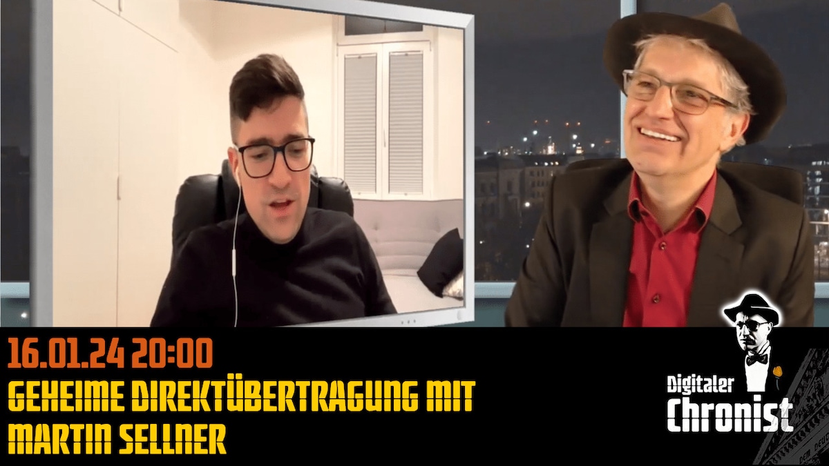 Aufzeichnung vom 16.01.24 Geheime Direktübertragung mit Martin Sellner