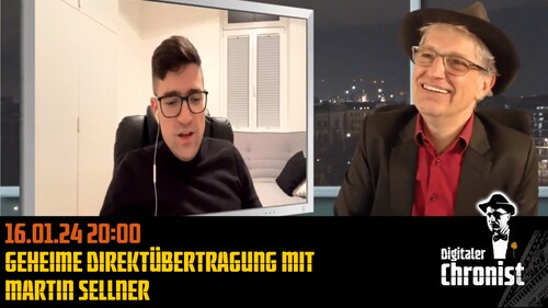 Aufzeichnung vom 16.01.24 Geheime Direktübertragung mit Martin Sellner