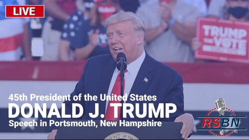 President Donald J. Trump, 45th President of the United States of America, will deliver remarks in Portsmouth, New Hampshire, on Wednesday, January 17, 2024, at 7:30 p.m. ET.

RSBN will be live at 5:00 p.m. ET