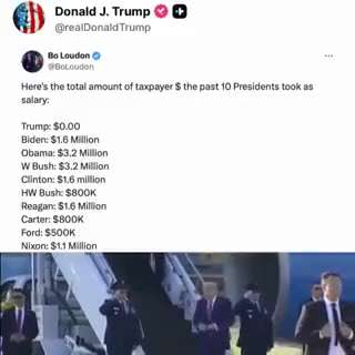 🚨 JUST IN: President Trump is infuriating the Democrats by CONFIRMING he takes a $0 DOLLAR salary, ...