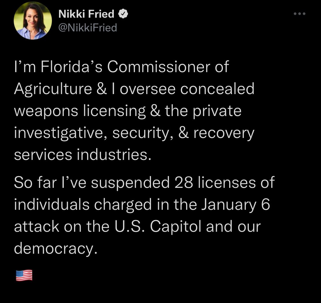 Not one firearm was confiscated that day.  Not one weapons arrest was made.  This woman is a threat ...