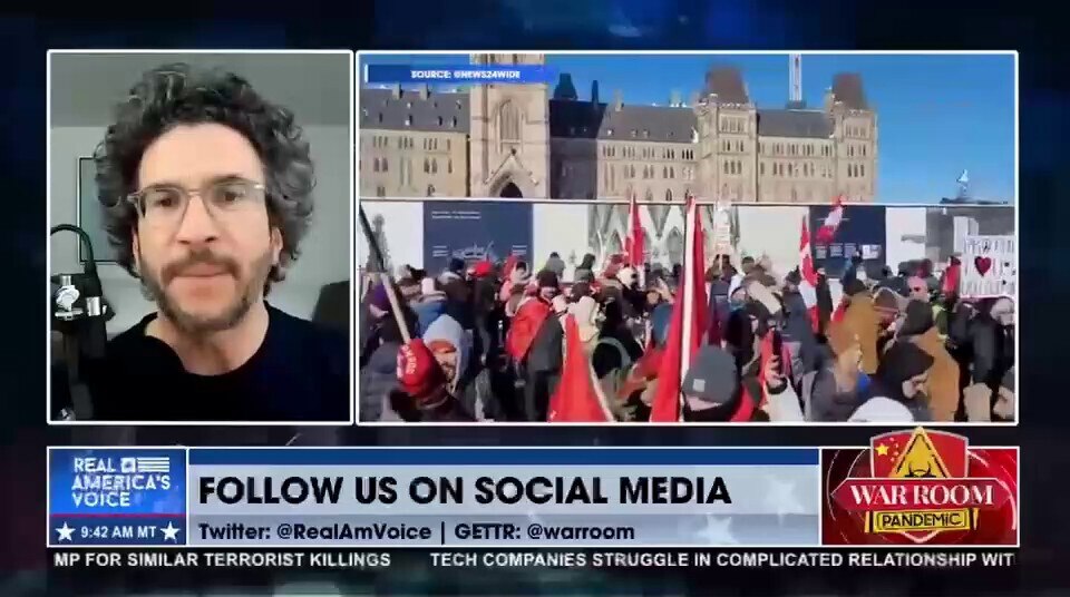 “Justin Trudeau, the Prime Minister of Canada, has literally fled Parliament Hill  — tweeting from the comfort of his bunker, a bunch of racist, xenophobic trans tweets against people who fled tyranny.” 
@vivafrei  

