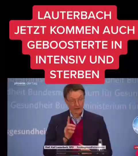 Lauterbach:
Geboosterten kommen auf die Intensivstationen und sterben