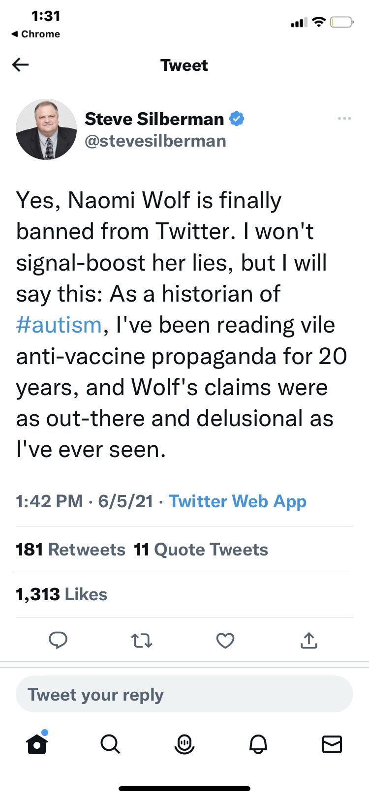 But it’s disturbing to go back and see all the blue checks calling me crazy when I was RIGHT in warn...