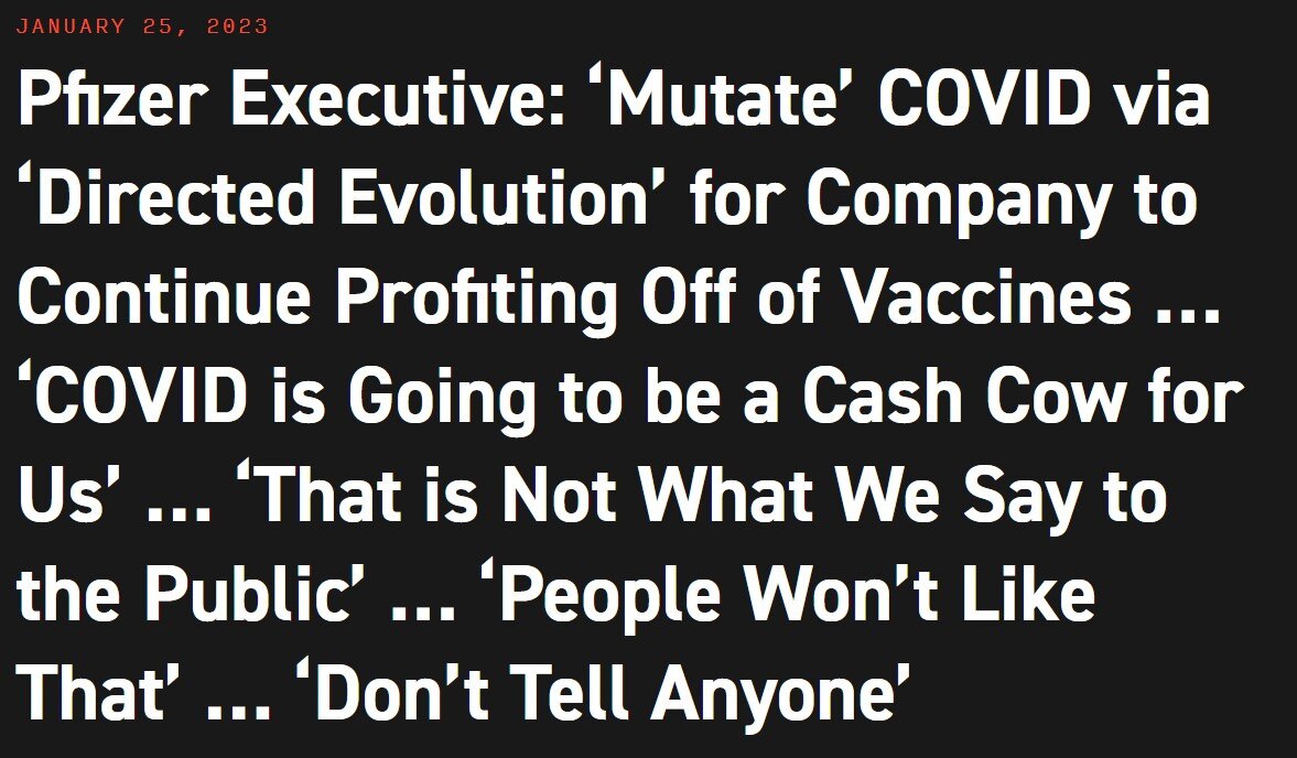 Project Veritas investigation catching Pfizer Executive on Film