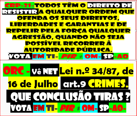 desistir é já perder 
RAZÓES D CHEGAR AO PIR
SEMPRE VIVI E VIVO c REGRAS HVHRL p MIM e OUTROS
ÑUNCA ADERI À CORRUPÇÃO-ROUBO Q DEGRADA A VIDA A 10 MILHÕES
MENTIRAS MIL VEZES REPETIDAS NUNCA SE TRANSFORMAM EM VERDADE
HÁ MUITO Q DEIXEI DE SORRIR P QUEM Ñ RESPEITA OS OUTROS
SEMPRE RECORRI E RECORRO AOS MEIOS LEGAIS
https://futeboldesportoafins.blogspot.com/2013/09/2_6.html 
https://verdade-rigor-honestidade-diferente.blogspot.com/2019/03/030319-quero-pagar-ss-seguranca-social.html 
d ACORDO c CRP RECORRI A DIRIGENTES mil vezes q fazem o q querem promovendo pobreza marginalidades E À PGR P REPÔR VIOLAÇÕES q ñ vislumbra factualidades d CRIME
decidi fundar o PIR
P fazer d PORTUGAL EDD d FACTO e DIREITO e p tal são precisos 7500 CIDADÃOS HONESTOS q até ao momento ñ existem