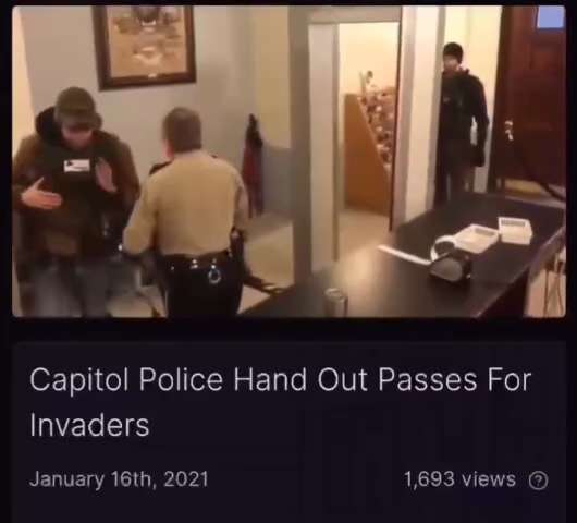Pelosi gave Antifa press passes on Jan 6 so they could get into position and film the staged insurre...