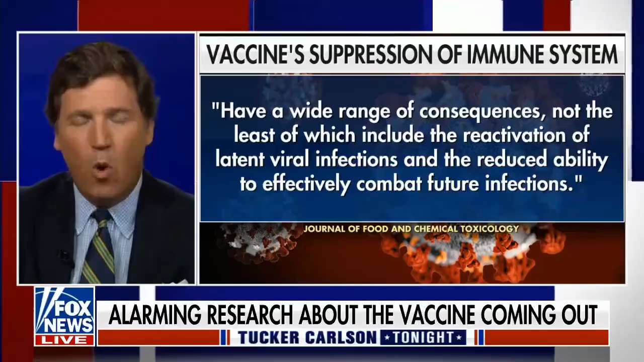 🔥🔥🔥&#10;Alarming Research Suggests Covid Vaccine Might Suppress Immune System&#10;&#10;According to Tucker Ca...