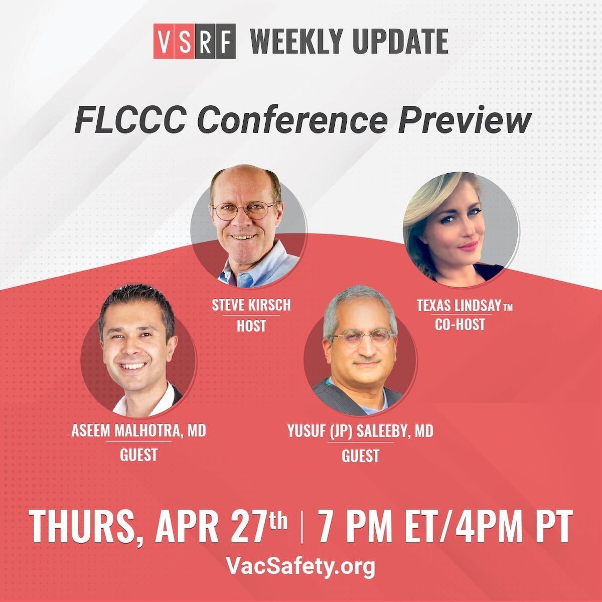 LIVE from the FLCCC Conference in Dallas this Thursday, @lindsaykate returns to the VSRF Weekly Upda...