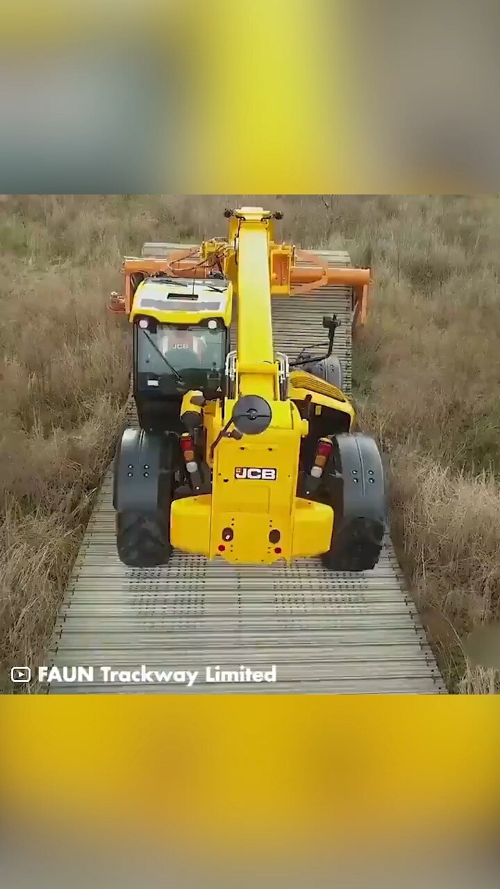 This trail system provides temporary roads for vehicles and people in rough terrain.
FAUN Trackway p...