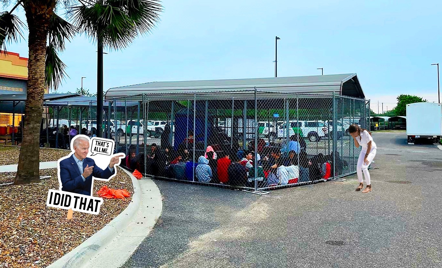 JOE BIDEN PUT KIDS IN CAGES!!! WHERE'S @AOC???