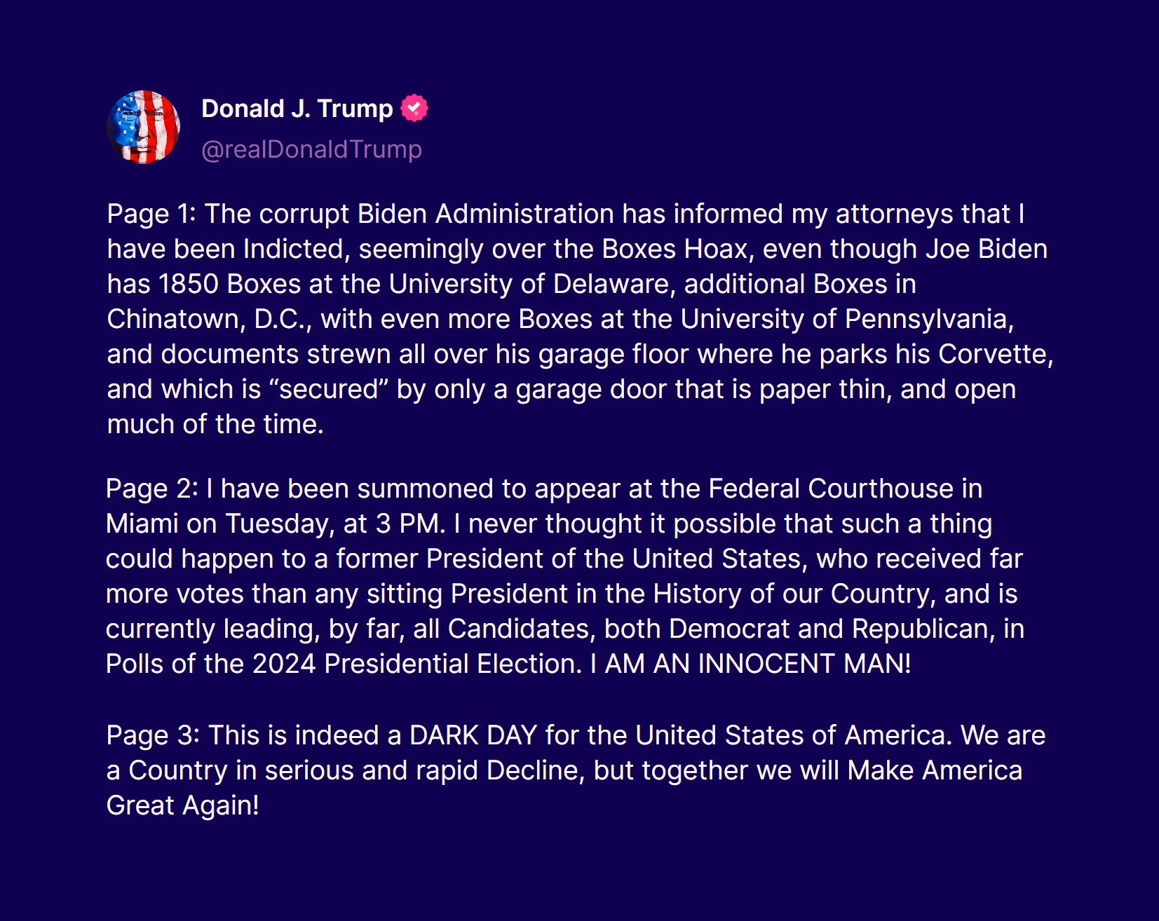 View il Donaldo Trumpo's post on GETTR. Join the discussion, share your thoughts, and connect with the community.