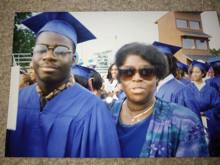 Me and my mom at my high school graduation 🎓 June 13, 1997. I will always remember my mom for encouraging me to follow my dreams. My mom is my biggest ins