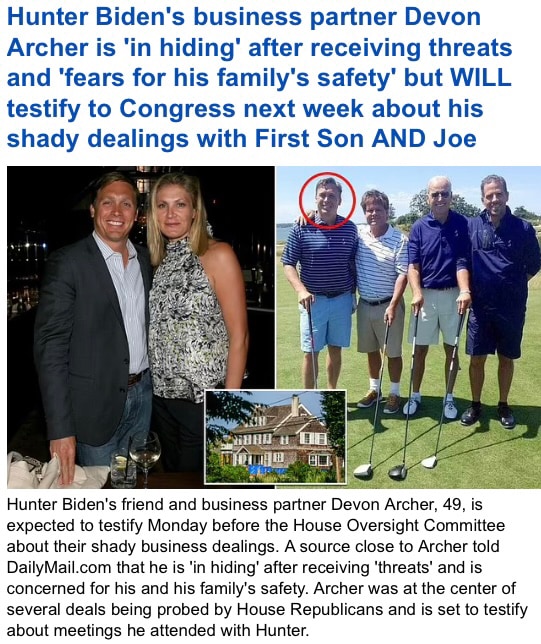 Star Witness Against Hunter Biden in Hiding Because of ‘Fear for Family’s Safety’ 

https://www.dail...