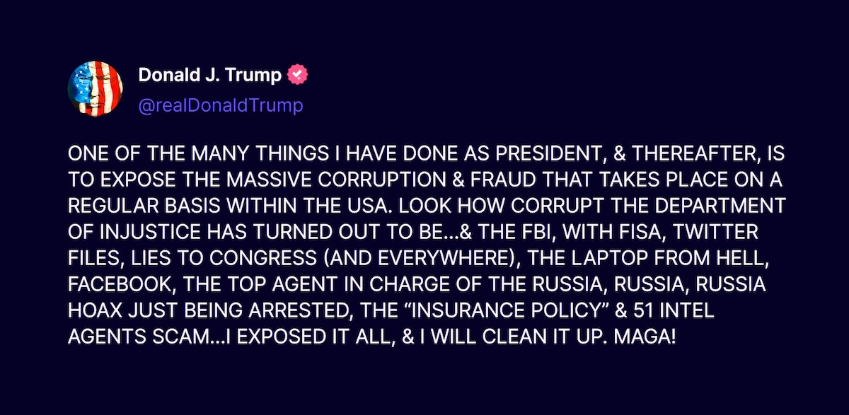 View il Donaldo Trumpo's post on GETTR. Join the discussion, share your thoughts, and connect with the community.