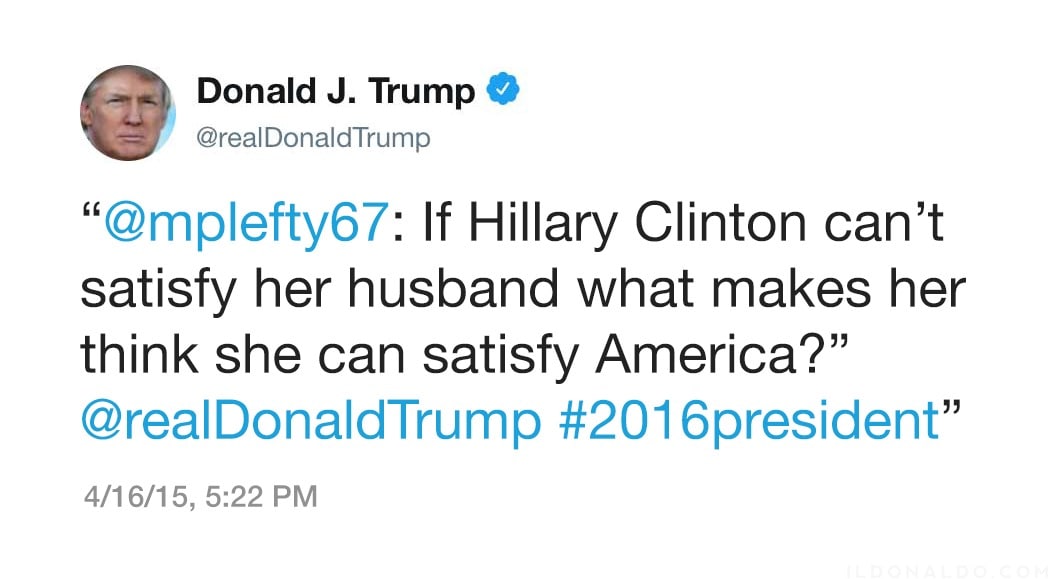 I THINK HILLARY MISSES ME!!!😂😂😂