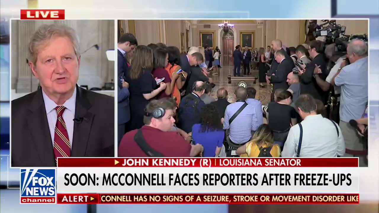 John Kennedy: 

"60 percent of the American people think Biden can't finish a sentence without takin...