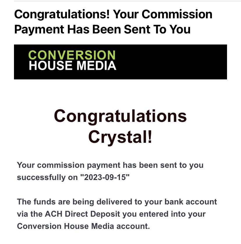 My first commission payment from my little side gig is en route! 🙌🏻🎉 #cliqlyemailmarketing #10min...