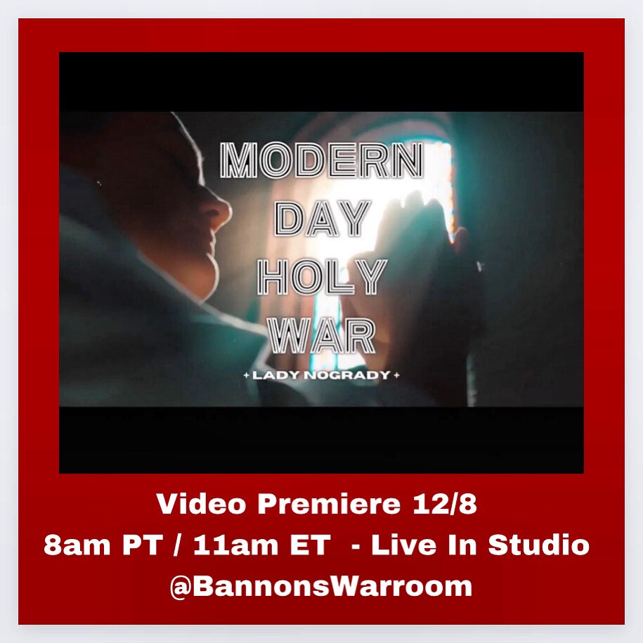 Music video *dropping* tomorrow 12/8 @ 8am PT / 11am ET on @SteveBannon @WarRoom 🙏🏼🇺🇸🙌🏼

I’ll ...