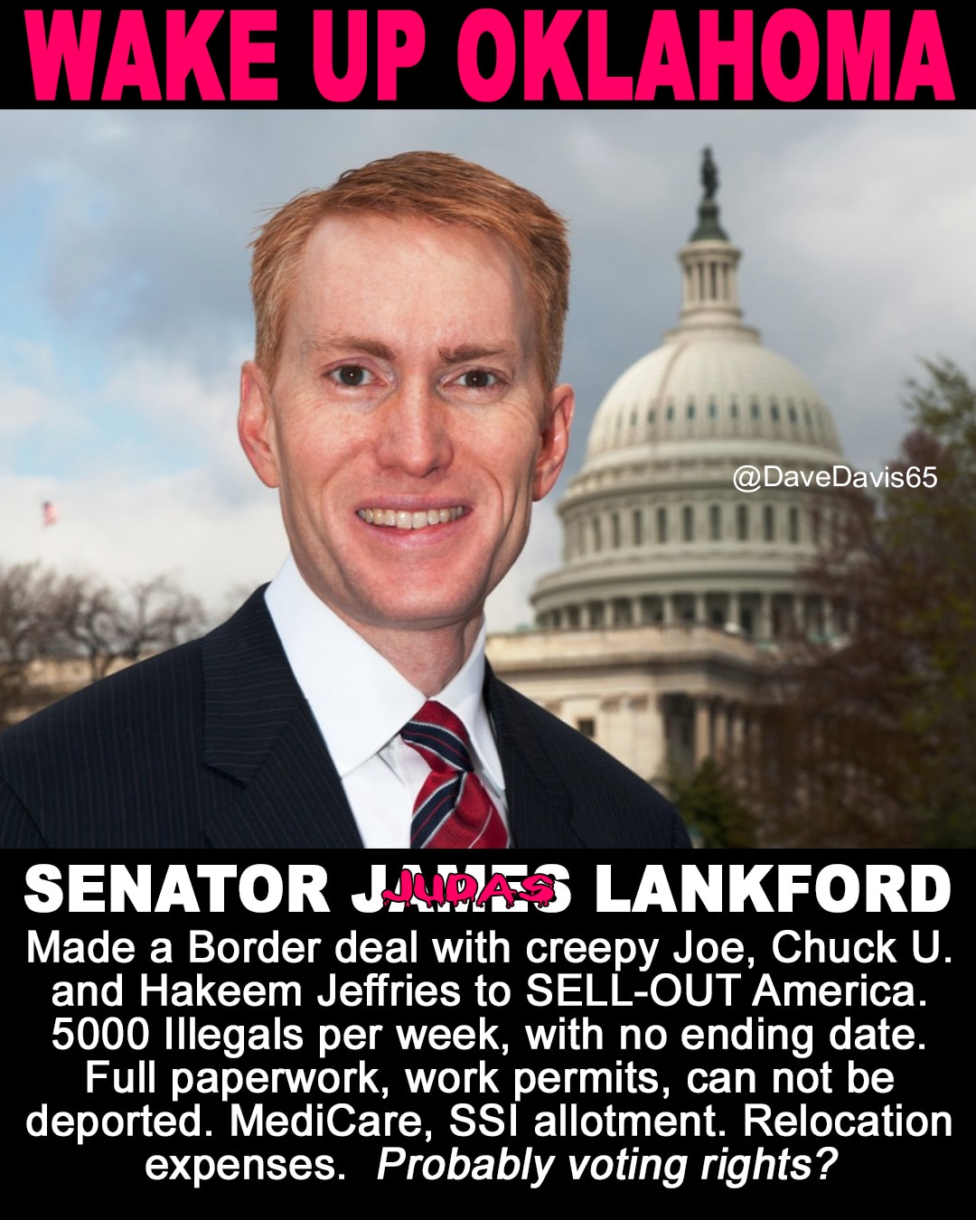 🇺🇲🇺🇲🇺🇲🇺🇲🇺🇲🤮🤮🇺🇲🇺🇲🇺🇲🇺🇲🇺🇲
Hey Oklahoma. Your Senator just made a deal with the D...