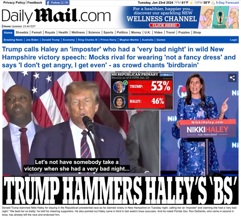 President Trump Drops the Hammer on NeoCon Nikki After New Hampshire Win
https://www.dailymail.co.uk/news/article-12999097/donald-trump-new-hampshire-prim