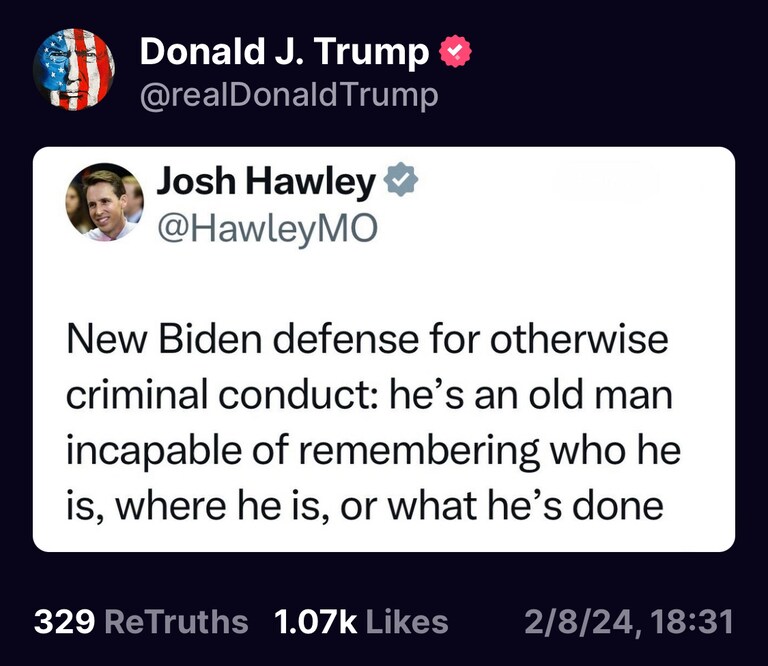 New Biden defense for otherwise criminal conduct: he's an old man incapable of remembering who he is, where he is, or what he's done