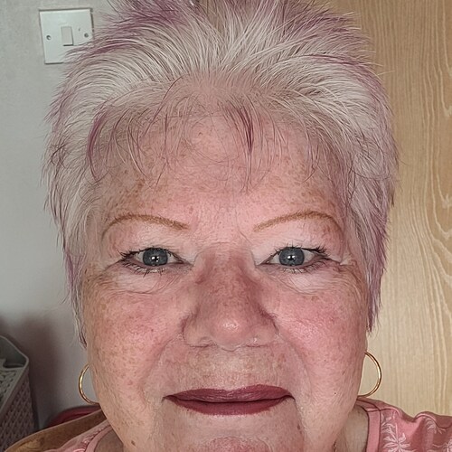 Retired NHS employee, into crafting ie cards, silk painting, christmas crafts, love singing