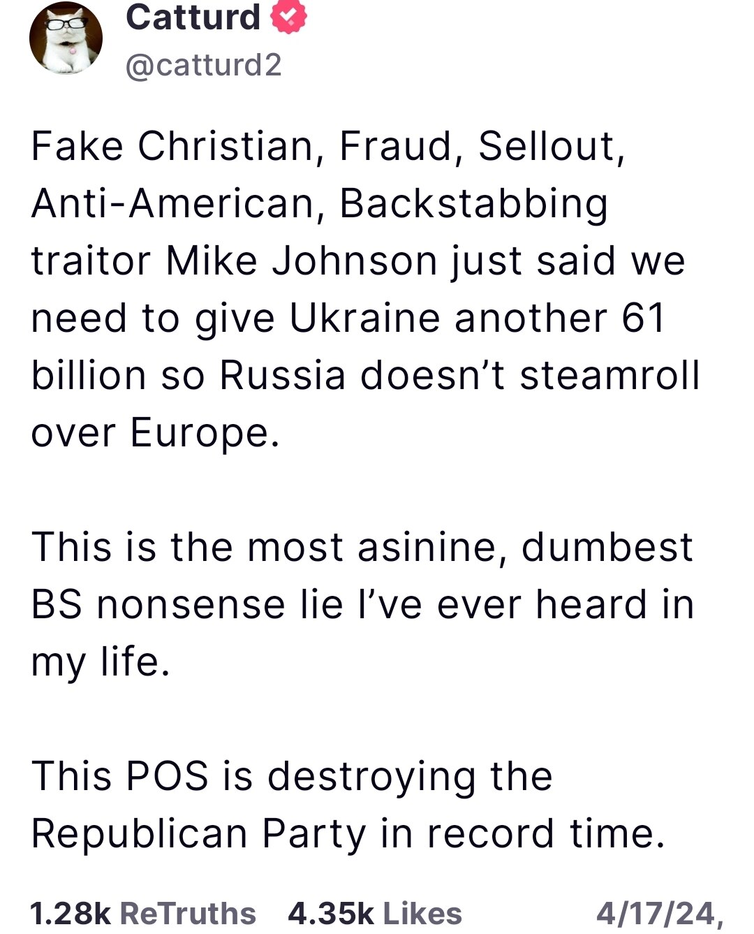 The Republican Party was compromised a long time ago. It's no longer GOP vs. Democrat. It's the unip...