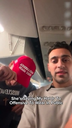 Karen freaks out over MAGA hat!

"Call security!"