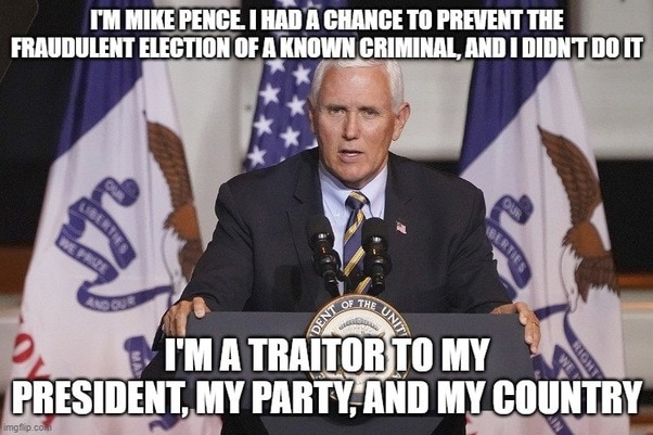The January 6 Fake Insurrection & usurper to the presidency, Ex-VP Mike "Judas Iscariot" Pence, is g...
