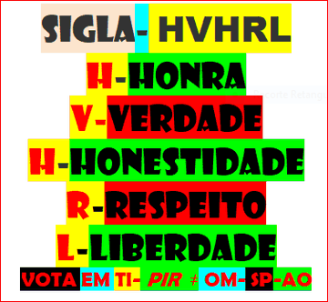 160624-Aproveitar a propaganda em proveito próprio-ifc-pir-2DQNPFNOA-HVHRL 
https://verdade-rigor-honestidade-diferente.blogspot.com/2017/01/160117-aproveitar-propaganda-em.html

UNIVERSO
PÉS NO CHÃO
FECHA OUVIDOS
ABRE OLHOS

DCLEAPG
https://gettr.com/post/p30uh73a81e

COM tanta treta dos
tretas tornei-me ateu
com excepção de DEUS

VOTA HVHRL EM TI ACABA
CORRUPÇÃO
NINGUÉM SUBORNA 10
MILHÕES
REGRAS DO JOGO


JURO


https://gettr.com/post/p30h676c2db


LEGALIDADE DEMOCRÁTICA


CANDIDATOS POR SORTEIO
TODOS 
IGUAIS PARA NÃO FICAR
REFÉM

VIOLAÇÃO DA CRP LEI
34/87
https://www.pgdlisboa.pt/leis/lei_mostra_articulado.php?nid=281&tabela=leis

EDD SÓ CONTARAM PARA
VOCÊ 
OQDS DITADURA


LIBERDADE


https://gettr.com/post/p31zj4o63bf


2DQNPFNOA
