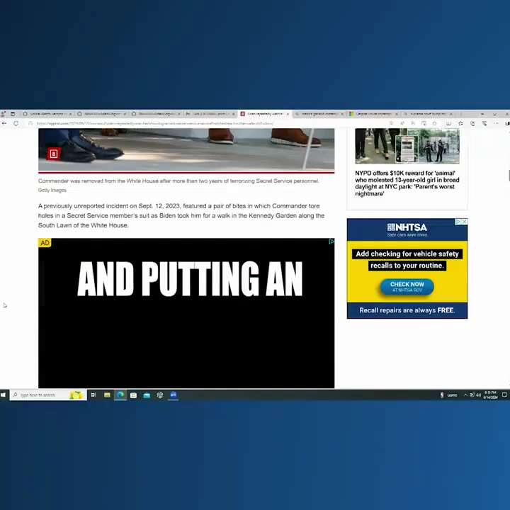 "Judicial Watch’s lawsuit shows that Joe Biden was present for at least three separate dog attacks o...