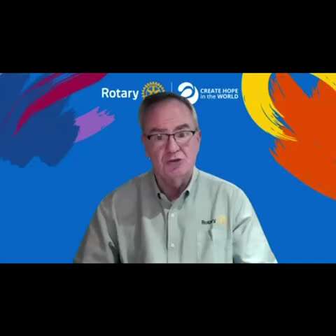 Mensagem do PRI Gordon Mcnally aos Rotarianos do Brasil.                       #CrieEsperancanoMundo...
