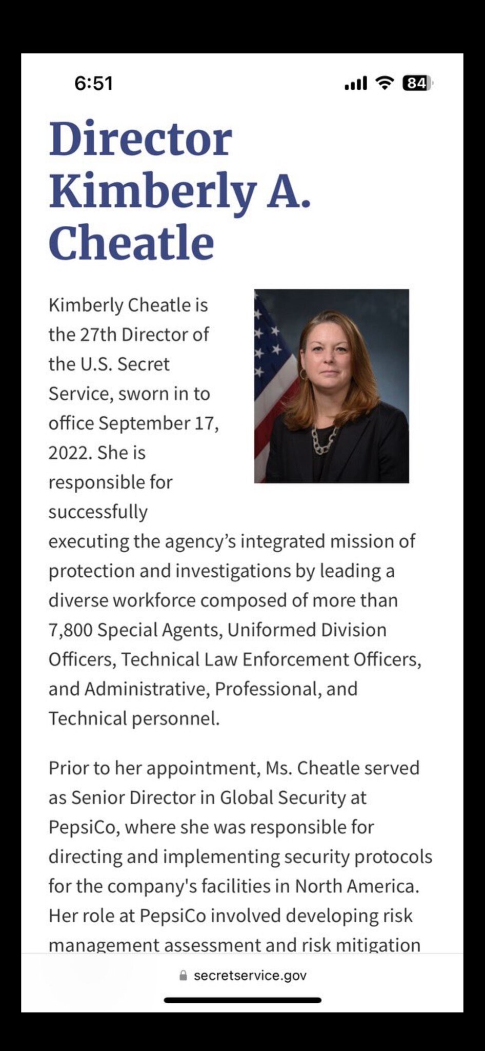 DEI hire? She’s the head of the Secret Service.