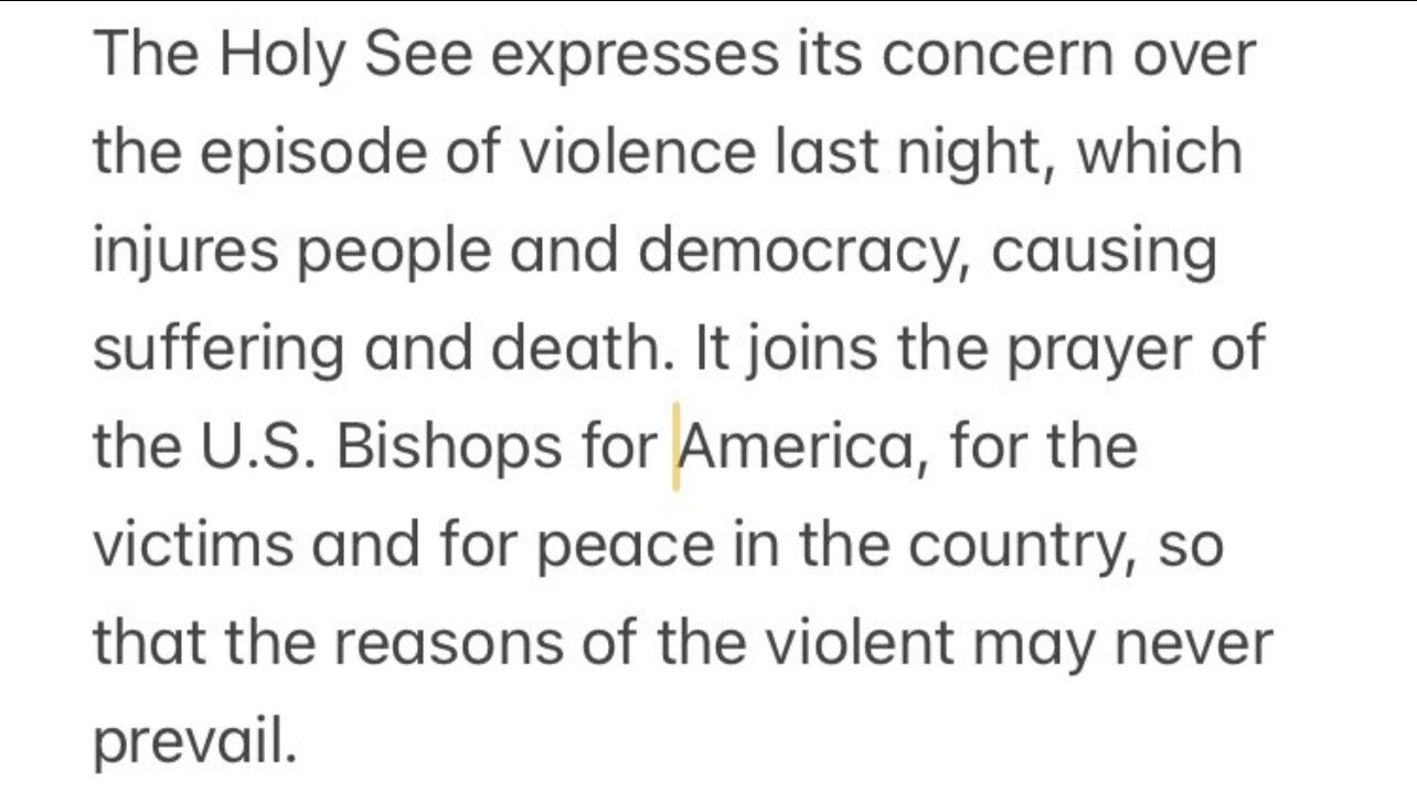 What the hell is the Pope thinking ... in its official announcement on the assassination attempt to ...